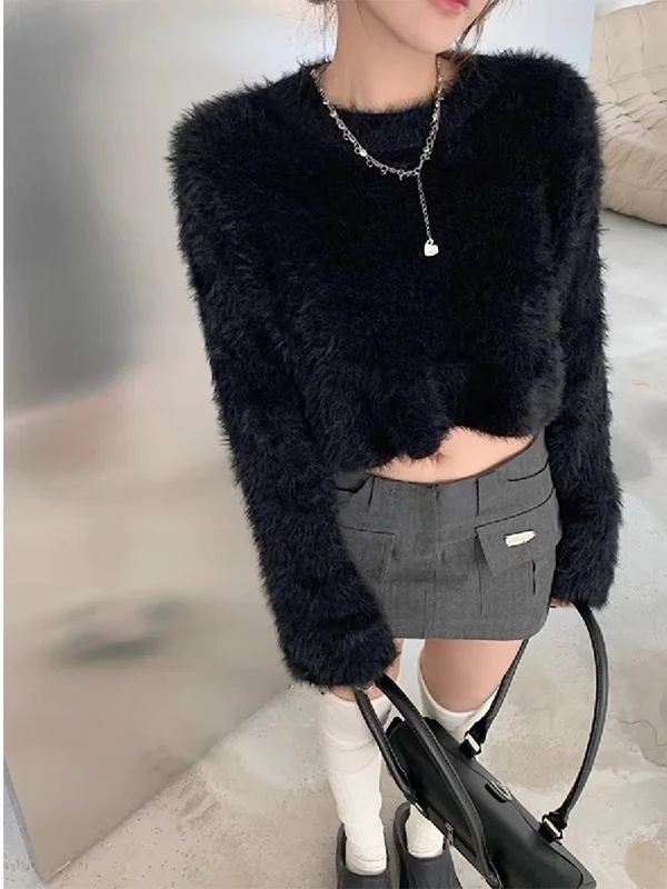 Soft Cozy Short Knitted Sweater Women's Slim Fit Base Layer Shirt Autumn Winter Pure Desire Spicy Girl Casual Loose Style
Soft Cozy Short Knitted Sweater Women's Slim Fit Base Layer Shirt Autumn Winter Pure Desire Spicy Girl Casual Loose Style