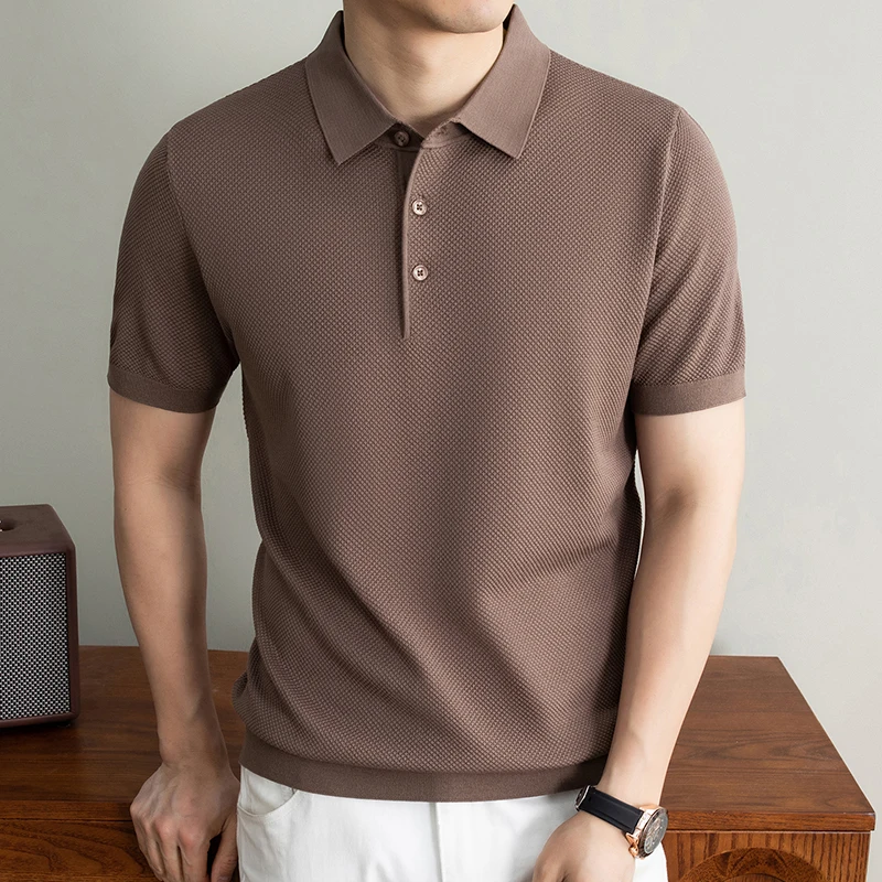 2026 Summer New Men's 100% Lyocell POLO Collar Solid Color T-Shirt Knit Pullover Bussiness Casual Short-sleeved Thin Tops Tees
2026 Summer New Men's 100% Lyocell POLO Collar Solid Color T-Shirt Knit Pullover Bussiness Casual Short-sleeved Thin Tops Tees