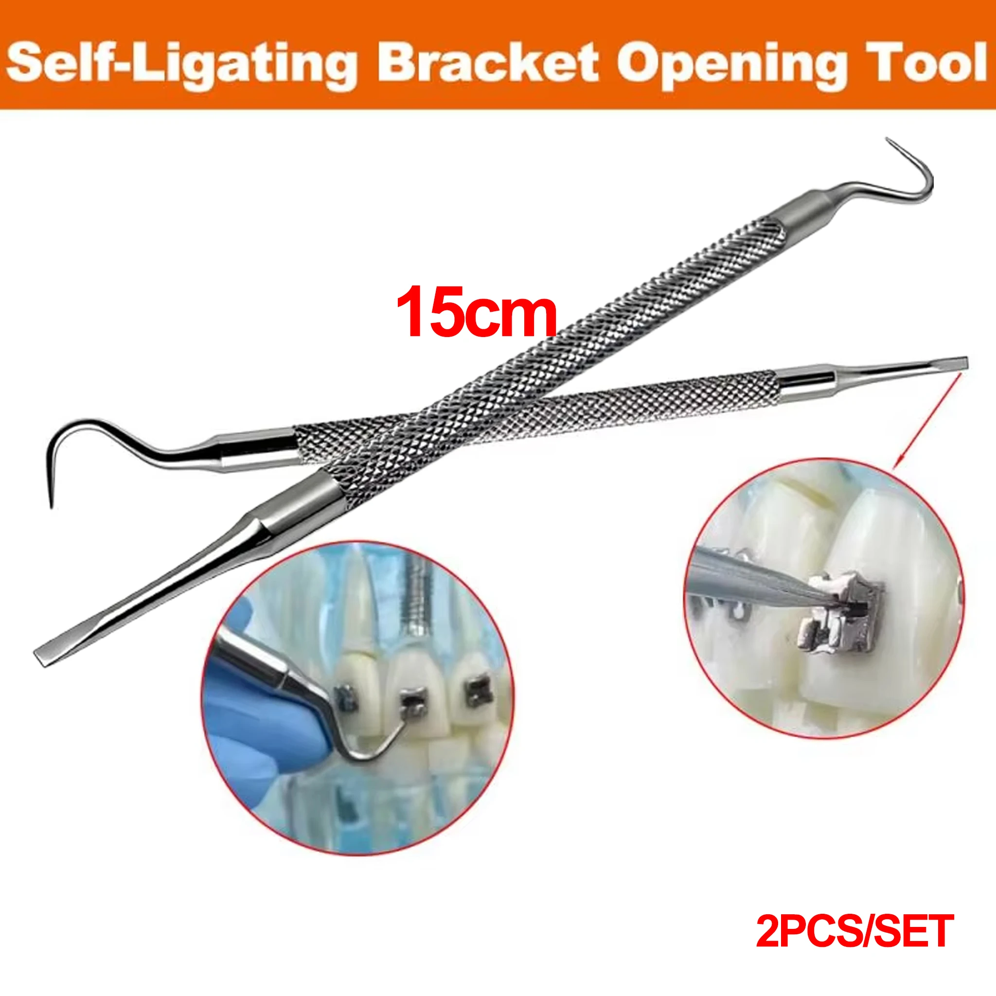 2Pcs Orthodontic Tools 15Cm Elastic Placer Instruments Ligature Ties Ring Placer Stainless Steel Tool
2Pcs Orthodontic Tools 15Cm Elastic Placer Instruments Ligature Ties Ring Placer Stainless Steel Tool