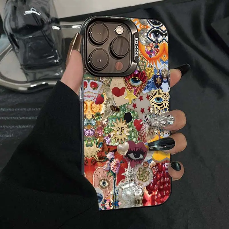 Чехол для телефона iPhone 16, 15 Pro, 14, 13 Pro Max 12, 11 Plus, противоударный защитный чехол для камеры для мужчин и женщин, блестящий рельефный узор для глаз
Чехол для телефона iPhone 16, 15 Pro, 14, 13 Pro Max 12, 11 Plus, противоударный защитный чехол для камеры для мужчин и женщин, блестящий рельефный узор для глаз