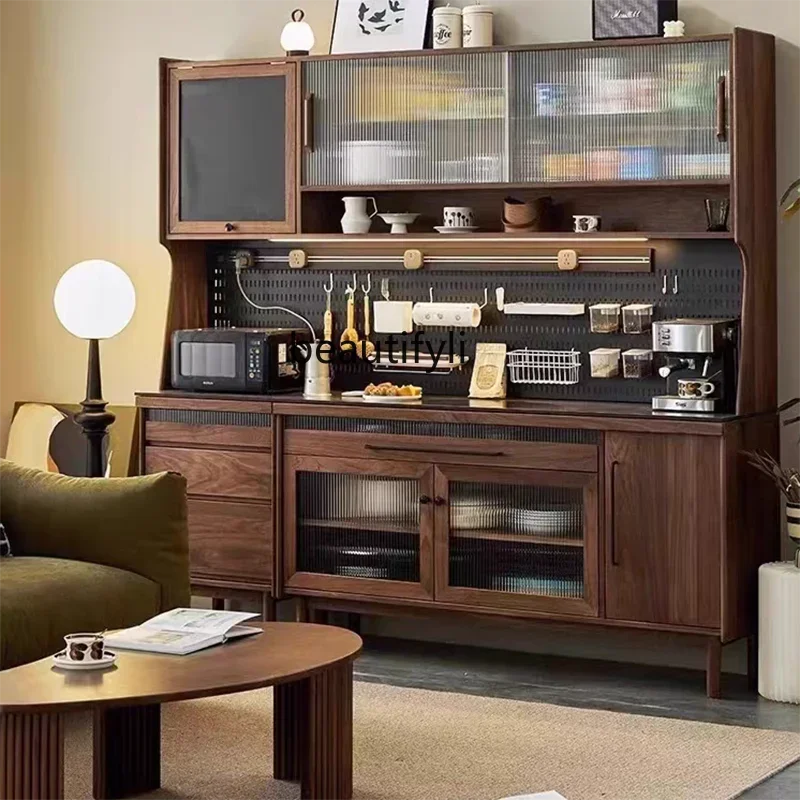 North American Black Walnut Wood Sideboard Cabinet Solid Wood Tea Cabinet Multi-Functional Storage Cabinet with Rock Slab Top
North American Black Walnut Wood Sideboard Cabinet Solid Wood Tea Cabinet Multi-Functional Storage Cabinet with Rock Slab Top