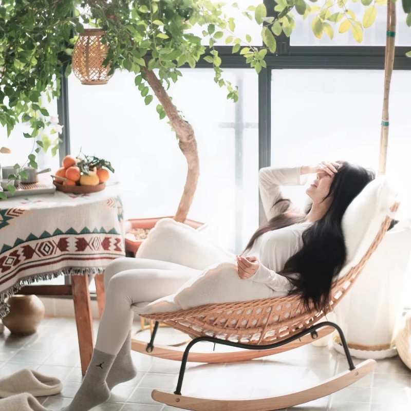 Rattan Rocking Chair for Sleeping Single Recliner Lounge Chair for Living Room Patio Outdoor Relaxing Seat Natural Wicker Rocker
Rattan Rocking Chair for Sleeping Single Recliner Lounge Chair for Living Room Patio Outdoor Relaxing Seat Natural Wicker Rocker