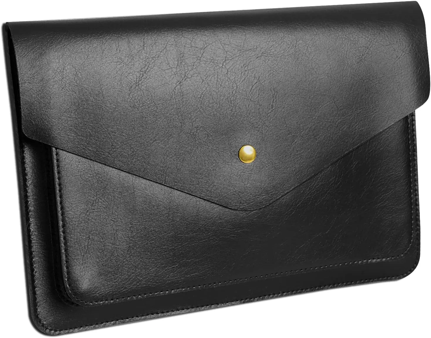 14 Inch Leather Laptop Sleeve for MacBook Pro, Air, Surface - Black Protective Case
14 Inch Leather Laptop Sleeve for MacBook Pro, Air, Surface - Black Protective Case