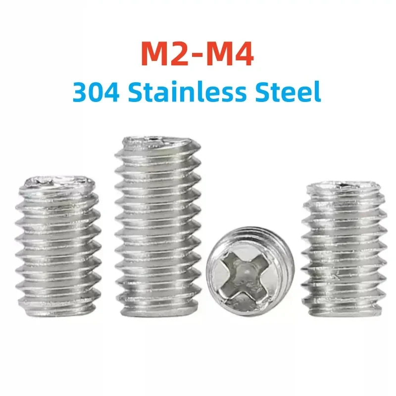 304 Stainless Steel Cross Recess Headless Set Screw M2 To M4 Tightening Machine Fastener Screw
304 Stainless Steel Cross Recess Headless Set Screw M2 To M4 Tightening Machine Fastener Screw