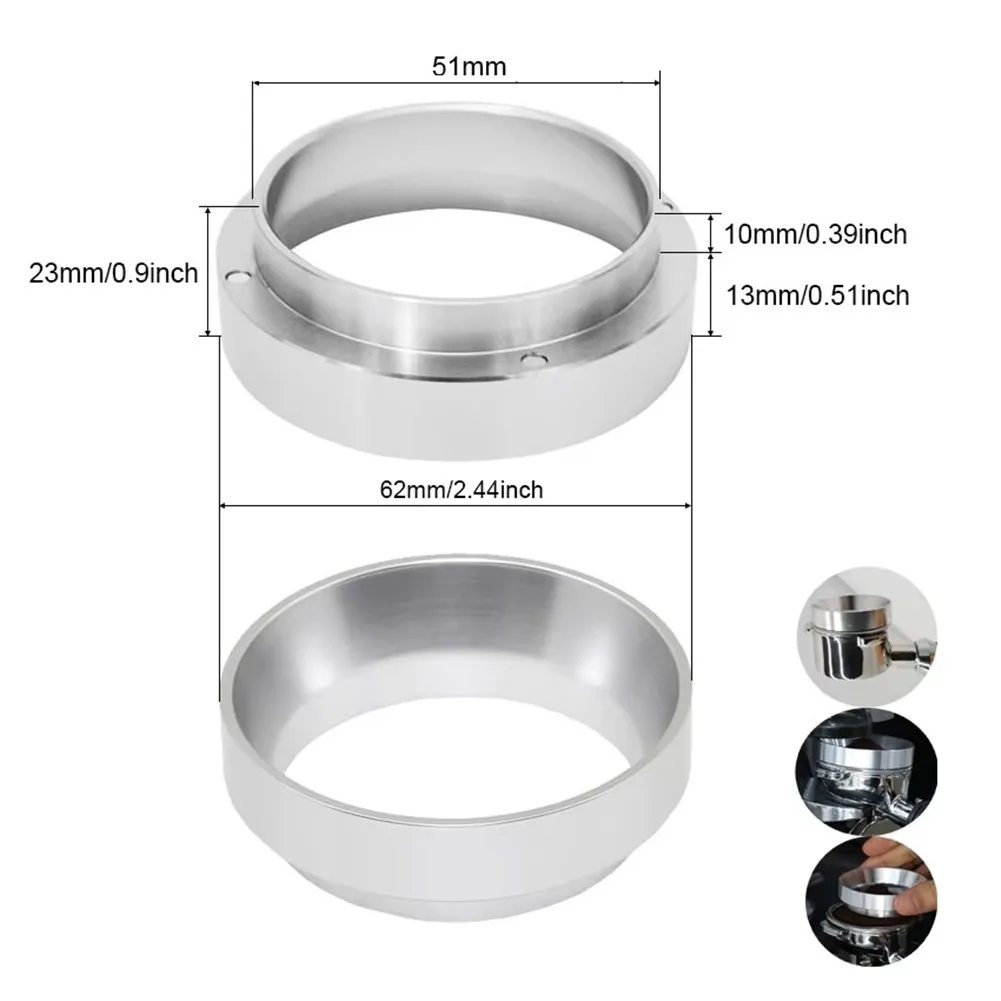 Aluminum Dosing Ring 51mm for Portafilter Accessories Compatible with 51mm Handle Baskets Home and Commercial Use
Aluminum Dosing Ring 51mm for Portafilter Accessories Compatible with 51mm Handle Baskets Home and Commercial Use
