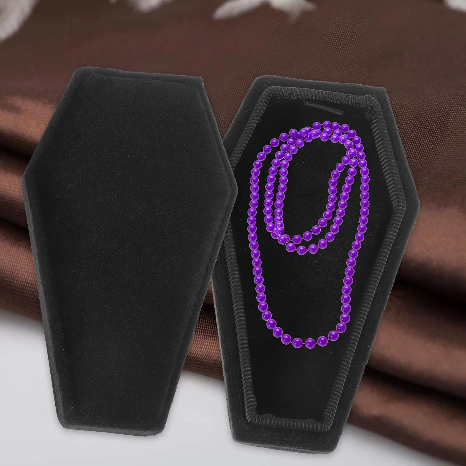 Halloween Jewelry Organizer Velvet Storage Box Boxes Tabletop Ornaments Coffin Ring Holder
Halloween Jewelry Organizer Velvet Storage Box Boxes Tabletop Ornaments Coffin Ring Holder