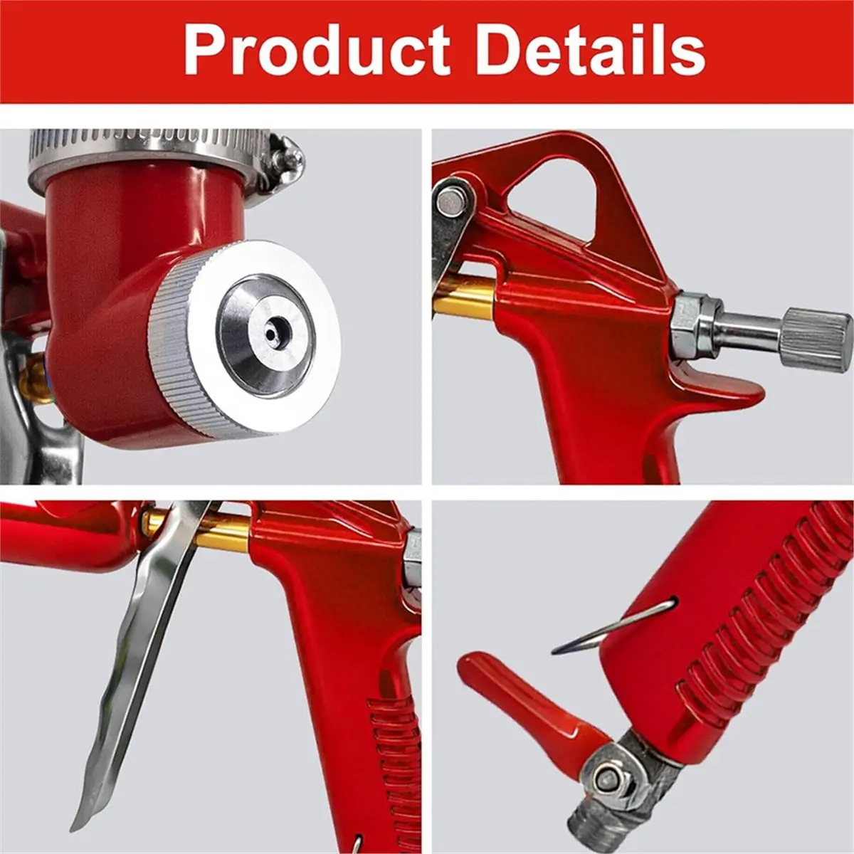Y69A Air Hopper Spray Paint Gun for Drywall, Ceiling, Stucco with 1.5 Gallon Hopper, Includes 3 Nozzles (4mm/6mm/8mm) - Red
Y69A Air Hopper Spray Paint Gun for Drywall, Ceiling, Stucco with 1.5 Gallon Hopper, Includes 3 Nozzles (4mm/6mm/8mm) - Red