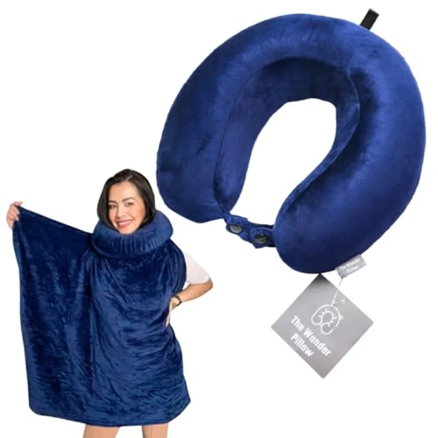 Travel Pillow with Built-In Blanket Memory Foam Neck Pillow for Airplane Travel Flight Pillow with Blanket Portable Airplane Pi
Travel Pillow with Built-In Blanket Memory Foam Neck Pillow for Airplane Travel Flight Pillow with Blanket Portable Airplane Pi