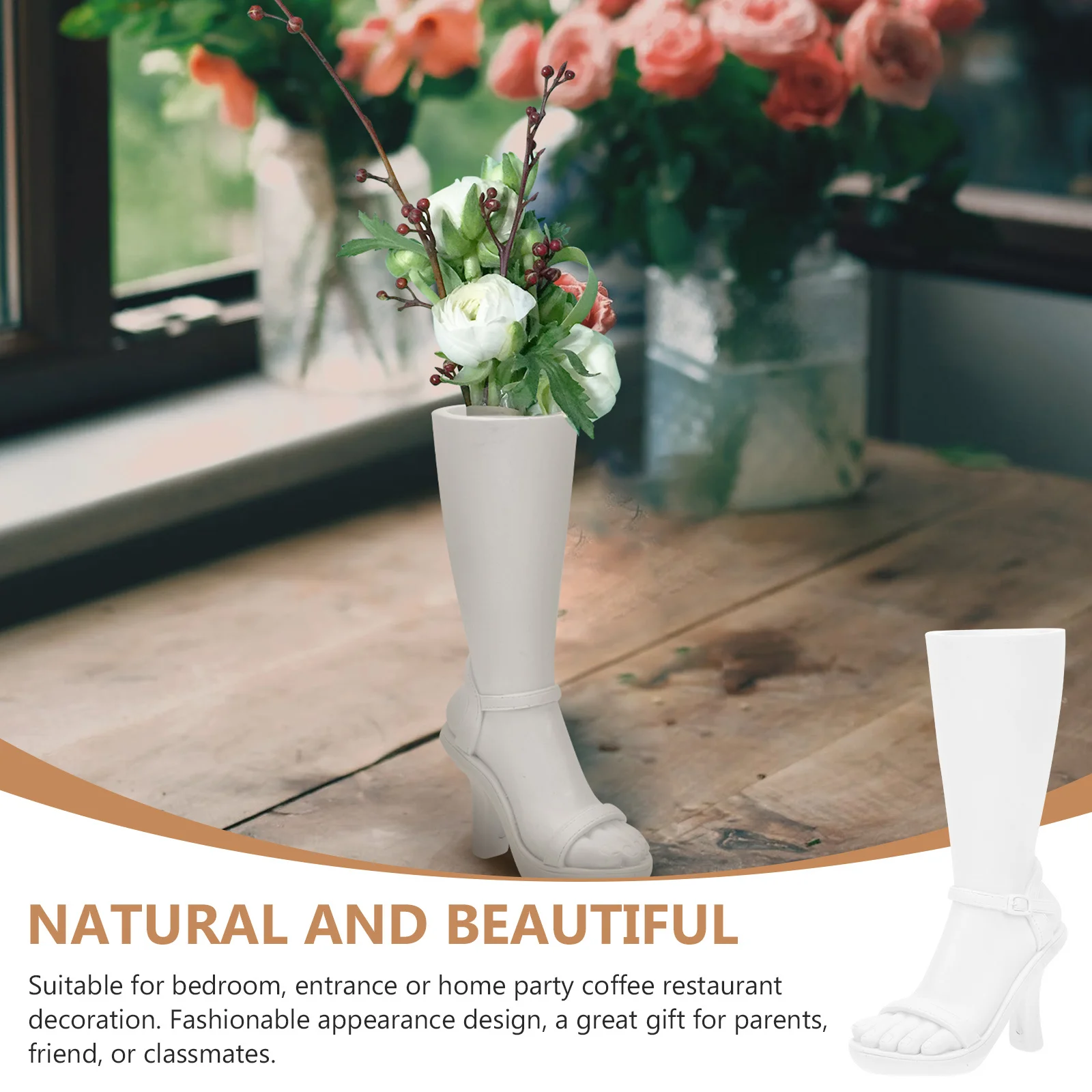 High-Heeled Shoes Resin Vase Creative Desktop Flower Arrangement Home Decoration Stylish Craft Ornament High-Heeled Shoes Vase
High-Heeled Shoes Resin Vase Creative Desktop Flower Arrangement Home Decoration Stylish Craft Ornament High-Heeled Shoes Vase