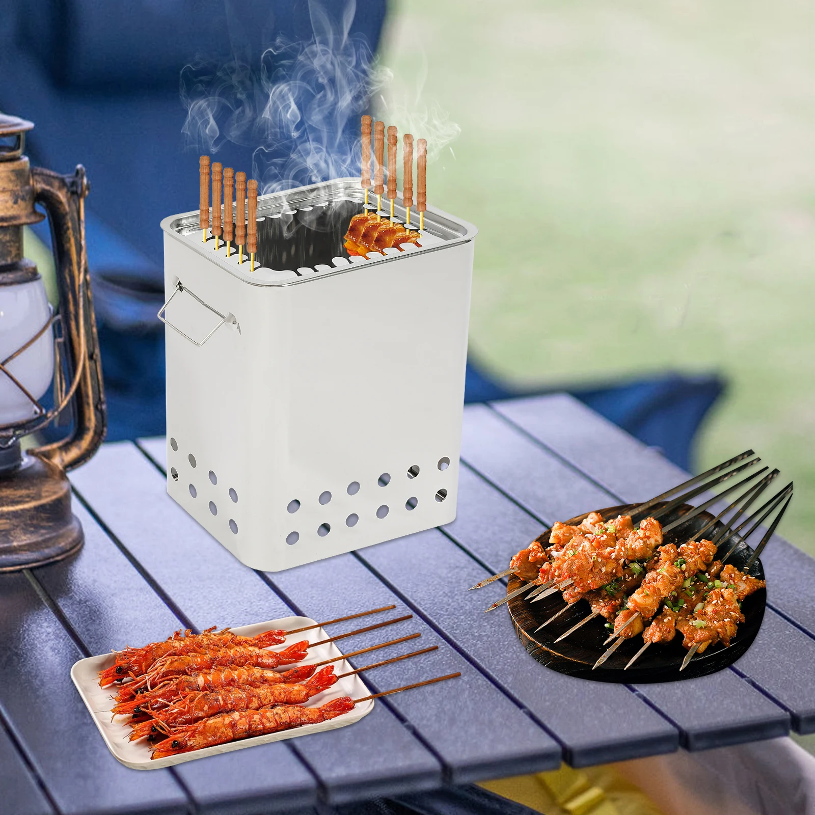 Square Barbecue Hanging Grill, Stainless Steel Barbecue Grill, Portable Barbecue Grill
Square Barbecue Hanging Grill, Stainless Steel Barbecue Grill, Portable Barbecue Grill
