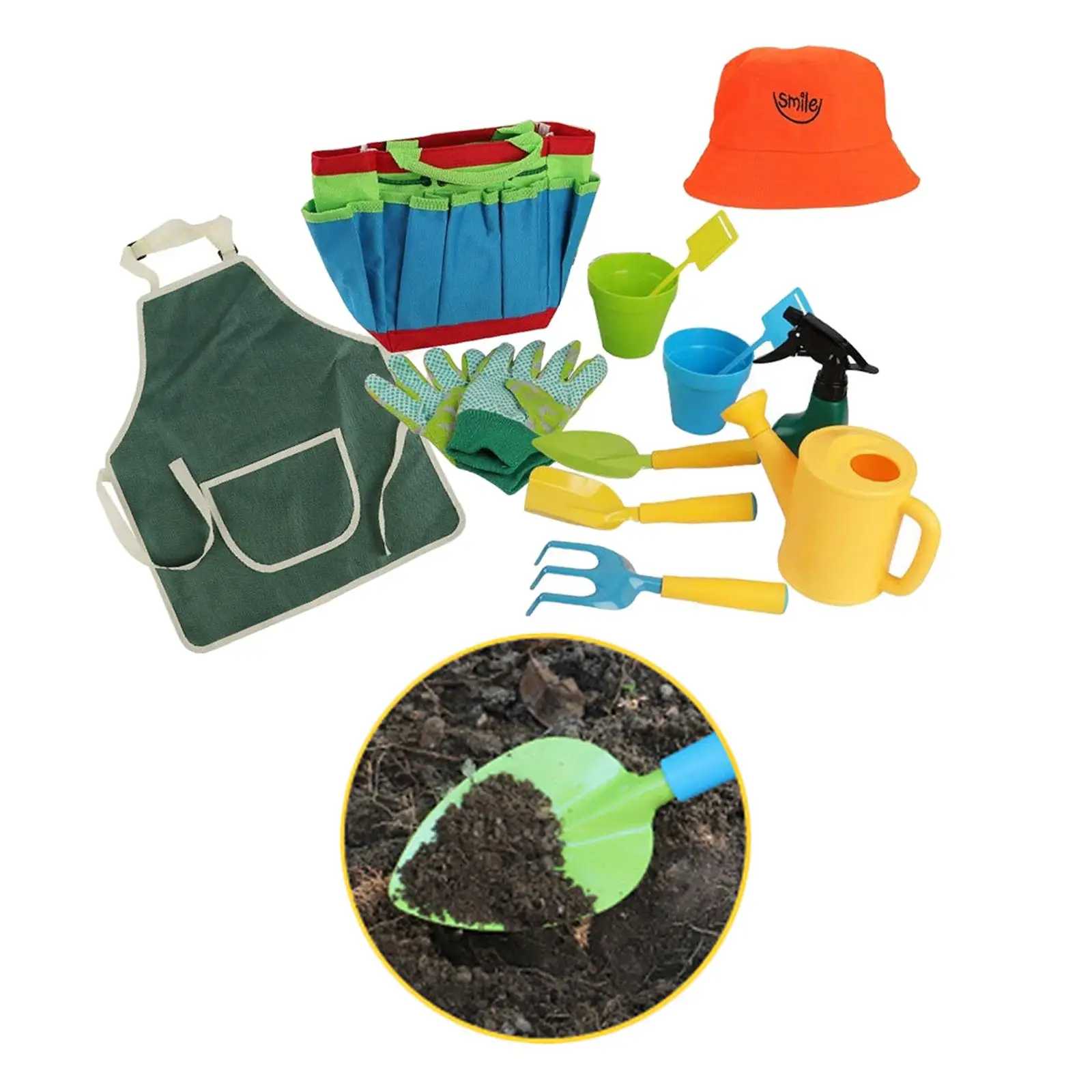 Colorful Kids Garden Tool Set Fork Water Can Bag Fun Playset for Boys Girls
Colorful Kids Garden Tool Set Fork Water Can Bag Fun Playset for Boys Girls