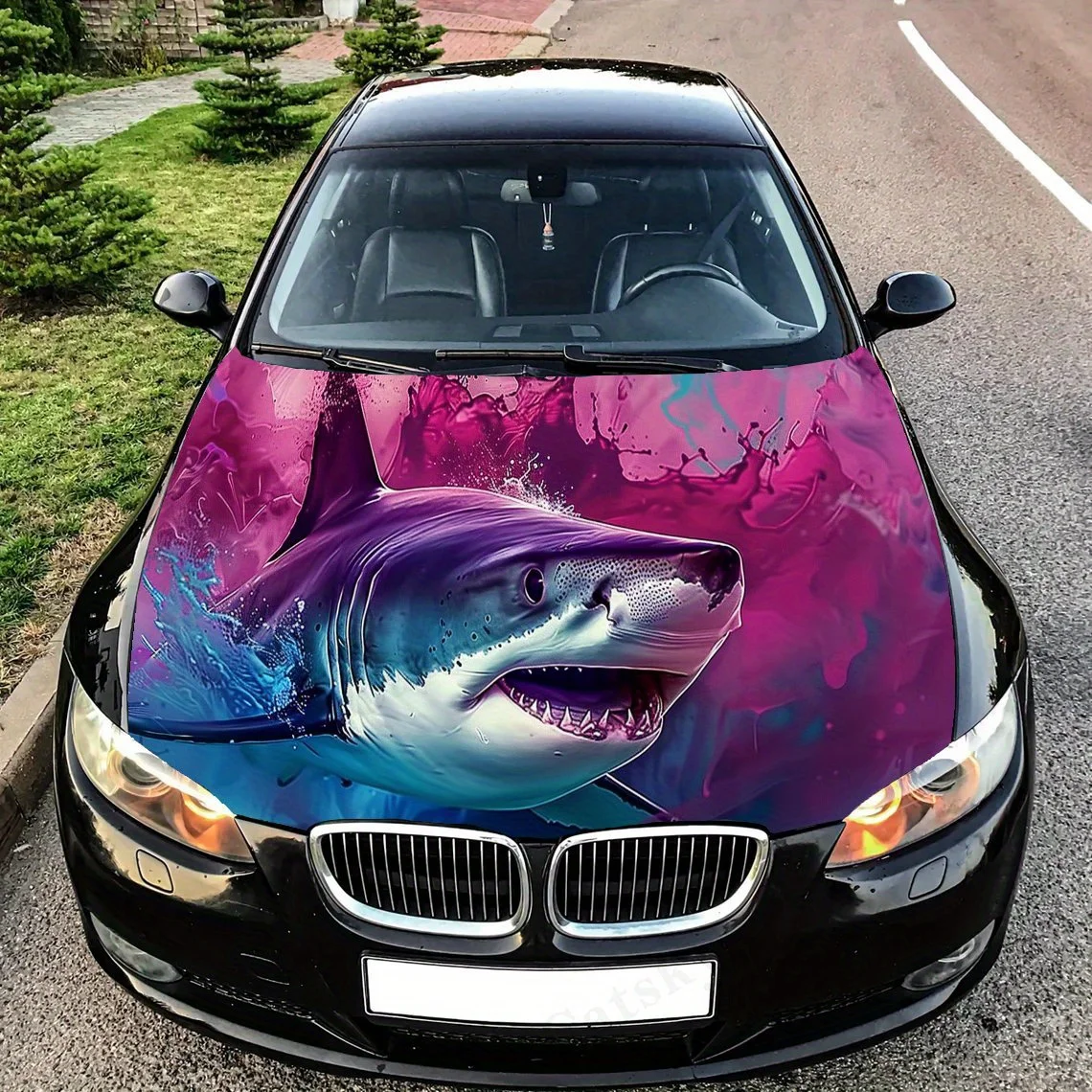 Наклейка на капот автомобиля Sharks Swim Pink Ocean, самоклеящаяся наклейка на капот из ПВХ, автомобильный декор, устойчивая к царапинам наклейка, защита, автоаксессуары, подарок 
Наклейка на капот автомобиля Sharks Swim Pink Ocean, самоклеящаяся наклейка на капот из ПВХ, автомобильный декор, устойчивая к царапинам наклейка, защита, автоаксессуары, подарок