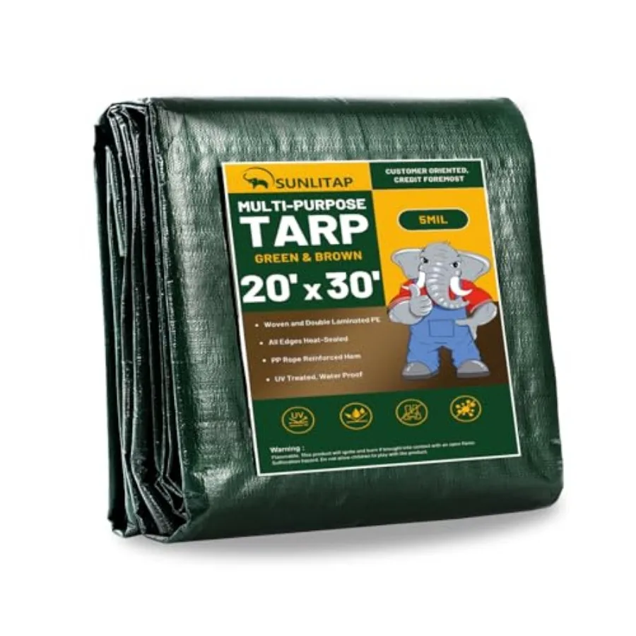 Tarp Cover 5 MIL Waterproof Poly Tarps, Light Duty Tarpaulin with Grommets, Reinforced Edges, Rip and Tear Proof, Multipurpose
Tarp Cover 5 MIL Waterproof Poly Tarps, Light Duty Tarpaulin with Grommets, Reinforced Edges, Rip and Tear Proof, Multipurpose