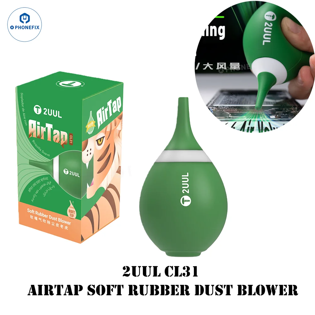 2UUL CL31 AirTap Powerful Soft Rubber Dust Cleaning Removal Tool Cleaner Air Blowing For Circuits Camera Lens Phone Keyboard
2UUL CL31 AirTap Powerful Soft Rubber Dust Cleaning Removal Tool Cleaner Air Blowing For Circuits Camera Lens Phone Keyboard