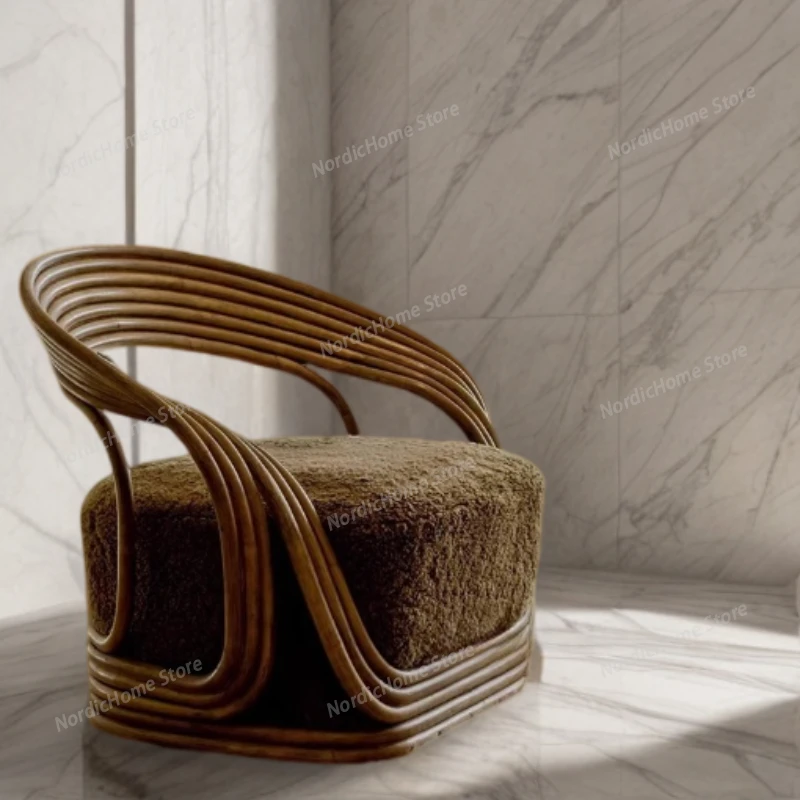 Retro-style Rattan Living Room Chair Single-seater Balcony Leisure Sofa Chair Fauteuil A Bascule Allaitement Home Furniture
Retro-style Rattan Living Room Chair Single-seater Balcony Leisure Sofa Chair Fauteuil A Bascule Allaitement Home Furniture