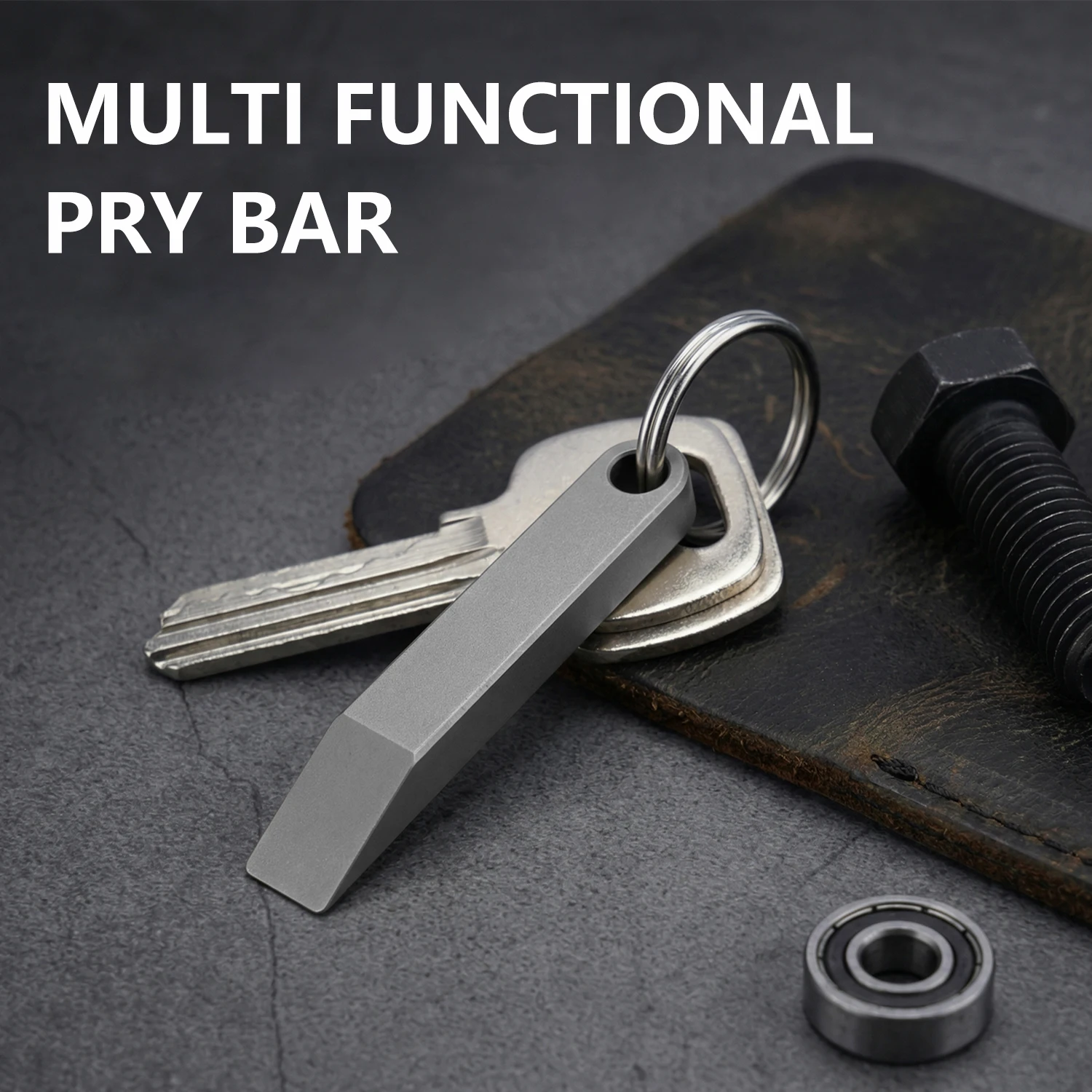 Mini Multifunctional Titanium Alloy Pry Bar Outdoor EDC Tools Super Practical Compact Size for Easy Carry