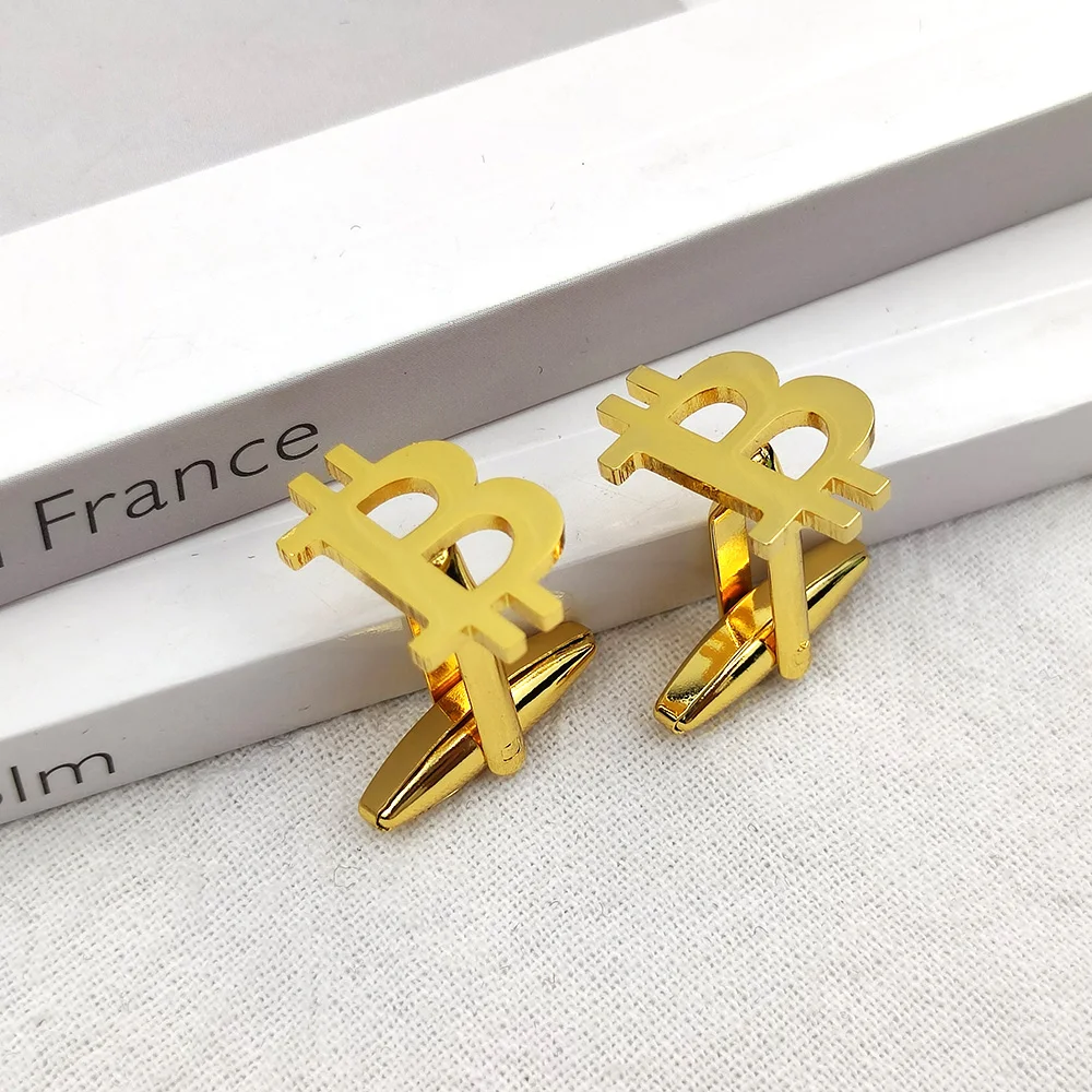 Personalized Bitcoin Sign Pattern Suit Sleeve Cufflinks Stainless Steel Men Fashion Shirt Cufflinks Gold Jewelry Gifts Wholesale
Personalized Bitcoin Sign Pattern Suit Sleeve Cufflinks Stainless Steel Men Fashion Shirt Cufflinks Gold Jewelry Gifts Wholesale