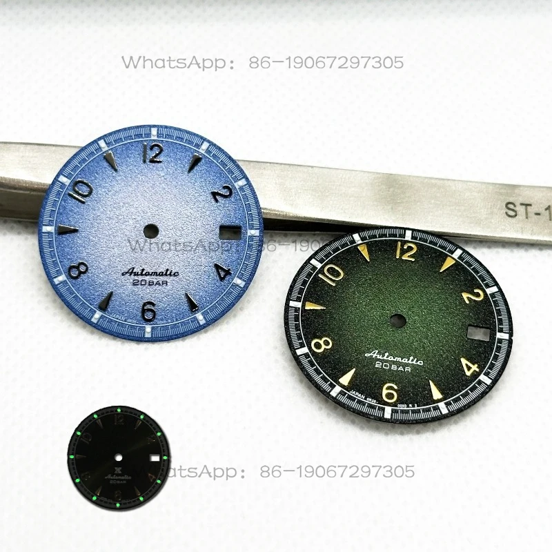 Customized NH35 Dial Diameter 30mm Mountaineer Classic Vintage Mechanical Modified Green Luminous Frosted Surface Accessories
Customized NH35 Dial Diameter 30mm Mountaineer Classic Vintage Mechanical Modified Green Luminous Frosted Surface Accessories