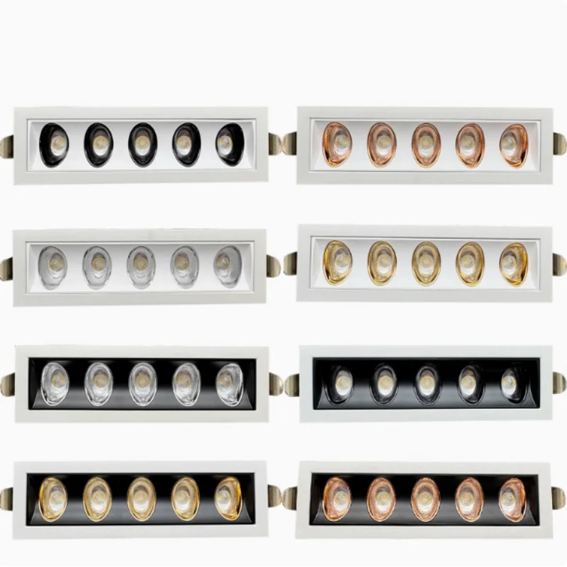 New L-embedded 5 bead grille light Strip spot light Strip line light No main light living room light
New L-embedded 5 bead grille light Strip spot light Strip line light No main light living room light