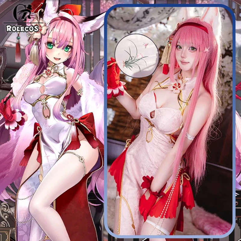 ROLECOS Game Azur Lane Hanazuki Cosplay Costume Cheongsam Cosplay Gorgeous Qipao Women Halloween Carnival Party Role Play Outfit
ROLECOS Game Azur Lane Hanazuki Cosplay Costume Cheongsam Cosplay Gorgeous Qipao Women Halloween Carnival Party Role Play Outfit
