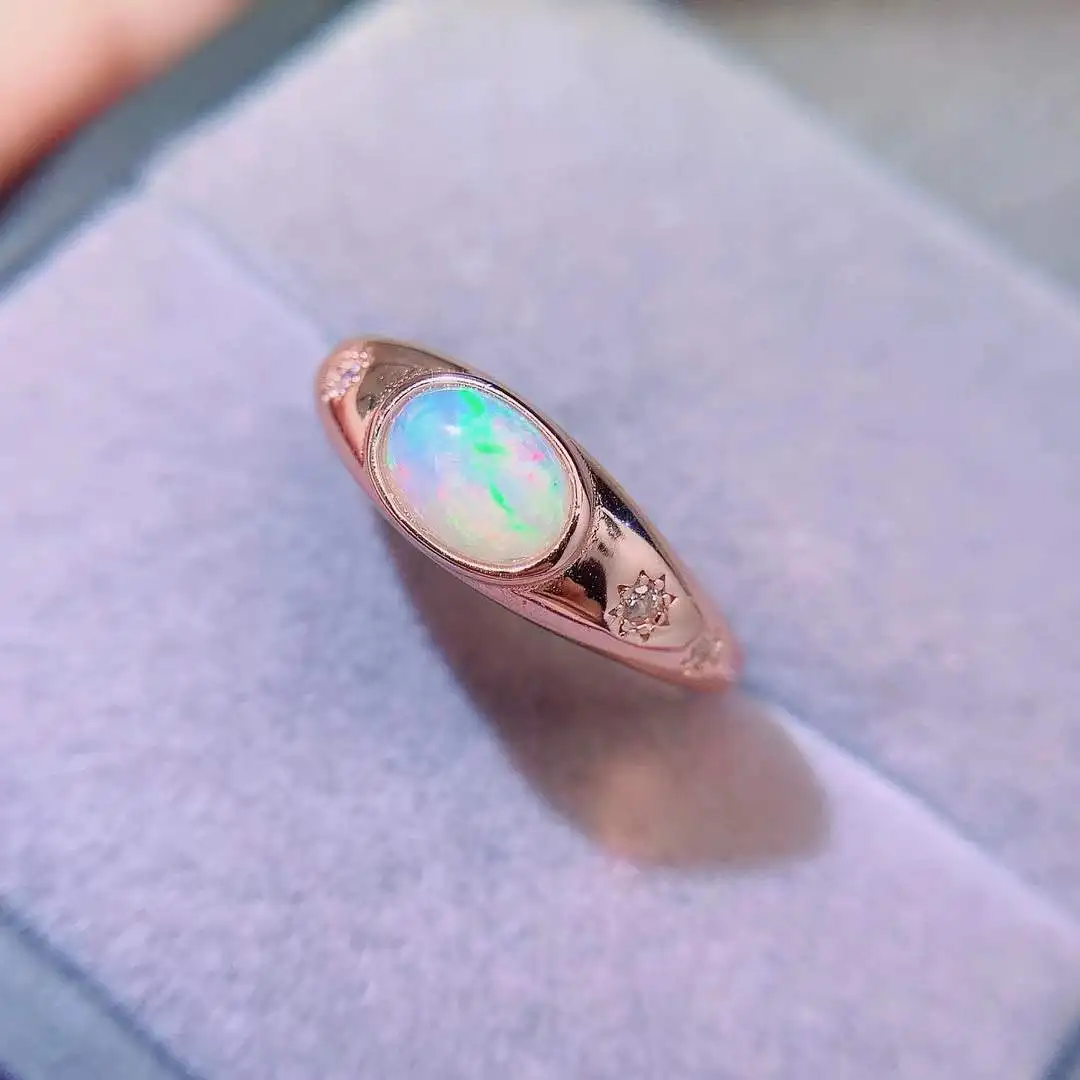 Simple Design Natural Opal Ring 925 Sterling Silver Delicate Women Wedding ring Fine Jewelry
Simple Design Natural Opal Ring 925 Sterling Silver Delicate Women Wedding ring Fine Jewelry