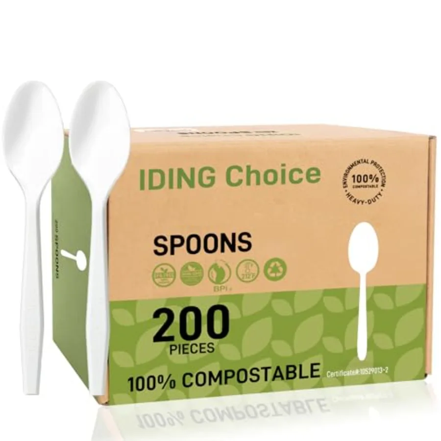 100 Compostable 200 Count No Plastic Spoons, Plastic Utensils, The Heavyweight Heavy Duty Flatware is Eco-Friendly Products for
100 Compostable 200 Count No Plastic Spoons, Plastic Utensils, The Heavyweight Heavy Duty Flatware is Eco-Friendly Products for