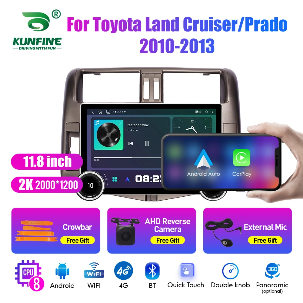 11.8 Inch 2K Double Knobs 2 Din Car Radio For Prado 2010-2 013 Car Radio DVD Multimedia Video Player Android Auto Carplay
11.8 Inch 2K Double Knobs 2 Din Car Radio For Prado 2010-2 013 Car Radio DVD Multimedia Video Player Android Auto Carplay