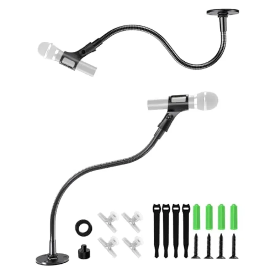 19 Gooseneck Mic Stand with Wall Desk Flange Mount HeavyDuty Adjustable Microphone Arm Universal Mic Holder Cable Ties 5 8 to 3
19 Gooseneck Mic Stand with Wall Desk Flange Mount HeavyDuty Adjustable Microphone Arm Universal Mic Holder Cable Ties 5 8 to 3