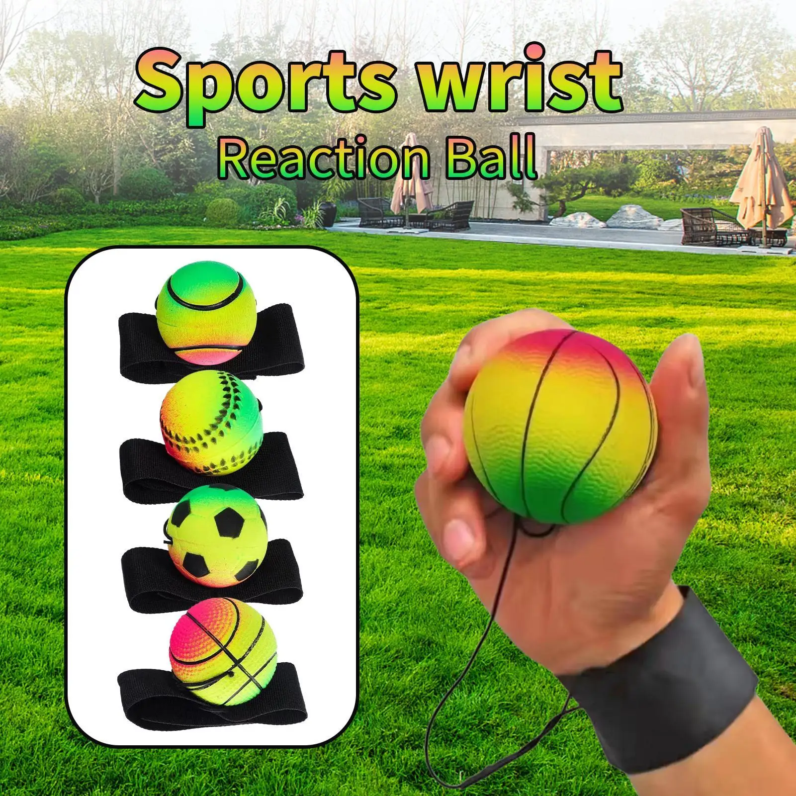 Wrist Ball 4-Piece Wrist Rebound Ball on A String Retractable Wristband Strengthener Sports Accessories for Workout Exercise 
Wrist Ball 4-Piece Wrist Rebound Ball on A String Retractable Wristband Strengthener Sports Accessories for Workout Exercise