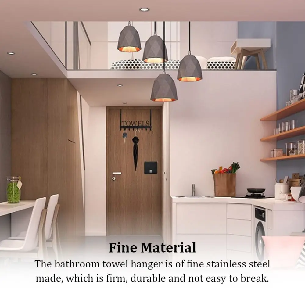 Многофункциональная настенная вешалка для полотенец без сверления, с 5 крючками, для ванной, кухни, прихожей
Многофункциональная настенная вешалка для полотенец без сверления, с 5 крючками, для ванной, кухни, прихожей