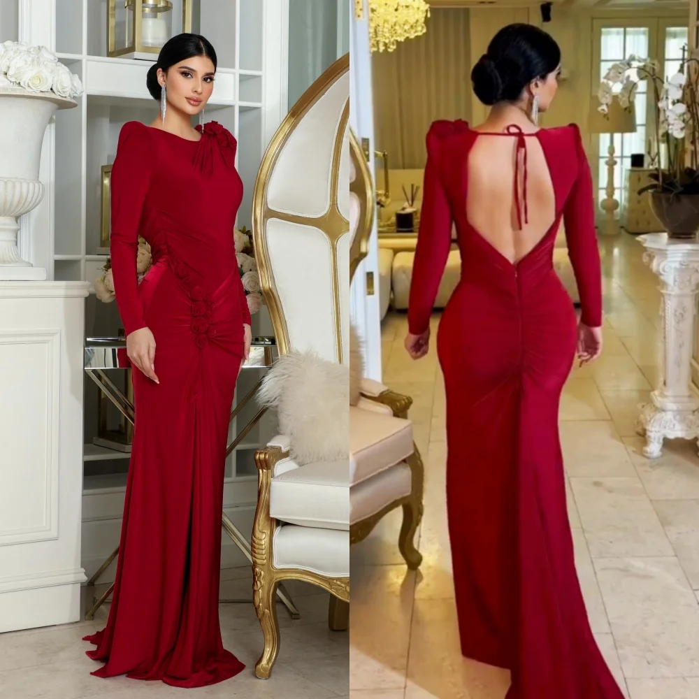 Customized Chiffon Flower Pleat Ribbon O-Neck Trumpet Long Dresses Bespoke Occasion Elegant Sizes Available Party
Customized Chiffon Flower Pleat Ribbon O-Neck Trumpet Long Dresses Bespoke Occasion Elegant Sizes Available Party