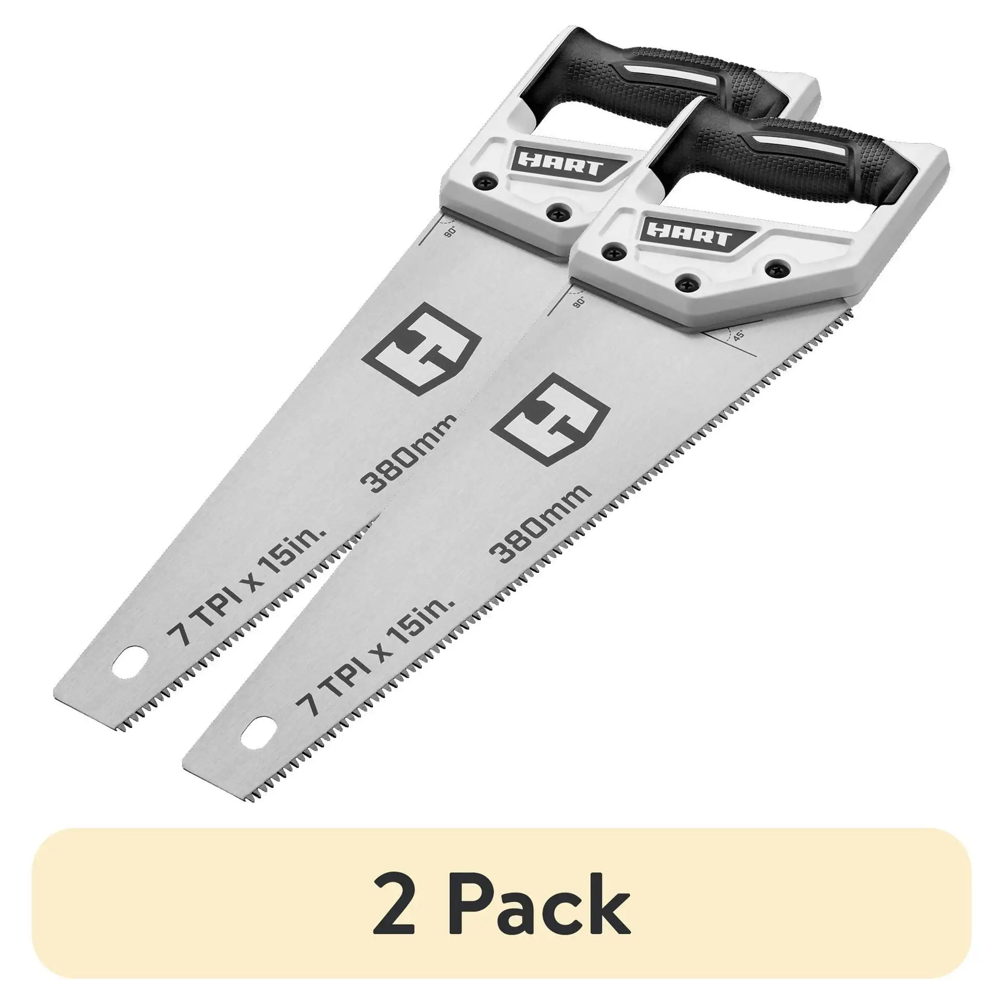 (2 шт.) 15-дюймовая ручная пила HART, индукционные закаленные тройные зубья 
(2 шт.) 15-дюймовая ручная пила HART, индукционные закаленные тройные зубья