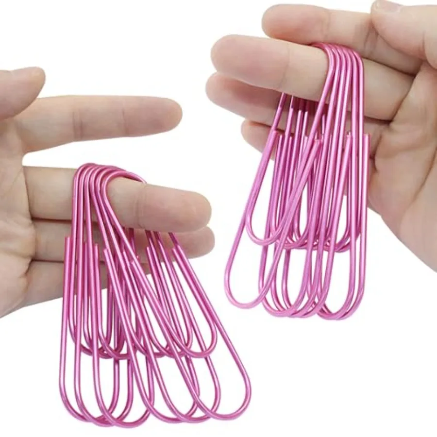 15Pcs 4 Inch Jumbo Paper Clips, Coated Large Reusable Big Paperclips for Office School Home Document Organizing
15Pcs 4 Inch Jumbo Paper Clips, Coated Large Reusable Big Paperclips for Office School Home Document Organizing
