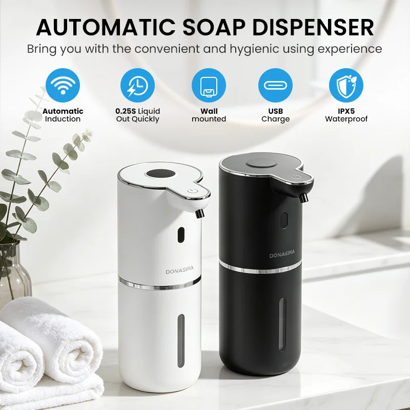 380ML Touchless HD Display 6-Levels Adjustable Foam/Liquid Control Automatic Smart Sensor Soap Dispenser Portable Shampoo Bottle
380ML Touchless HD Display 6-Levels Adjustable Foam/Liquid Control Automatic Smart Sensor Soap Dispenser Portable Shampoo Bottle