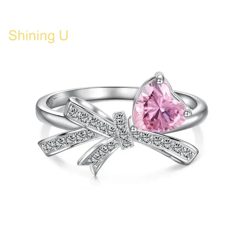 Shining U S925 Silver Pink BlueZircon Bowknot Heart Jewelry Set Necklace Earrings for Women Fine Jewelry Anniversary
Shining U S925 Silver Pink BlueZircon Bowknot Heart Jewelry Set Necklace Earrings for Women Fine Jewelry Anniversary