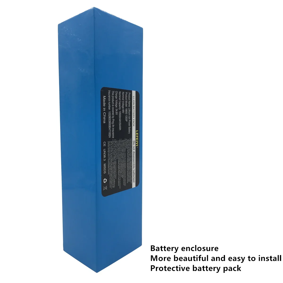 48V 10.5Ah 1000w 13S3P Lithium Ion Battery Pack with BMS for Electric Bicycle
48V 10.5Ah 1000w 13S3P Lithium Ion Battery Pack with BMS for Electric Bicycle