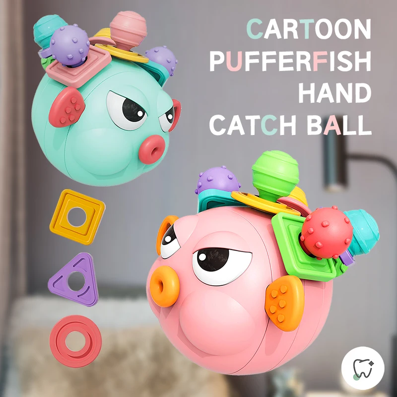 Mini Pufferfish Interactive Toy: Teething Points, Grasping Training, Shape Recognition, and 360° Rotating Sound for Babies 10 Mo
Mini Pufferfish Interactive Toy: Teething Points, Grasping Training, Shape Recognition, and 360° Rotating Sound for Babies 10 Mo