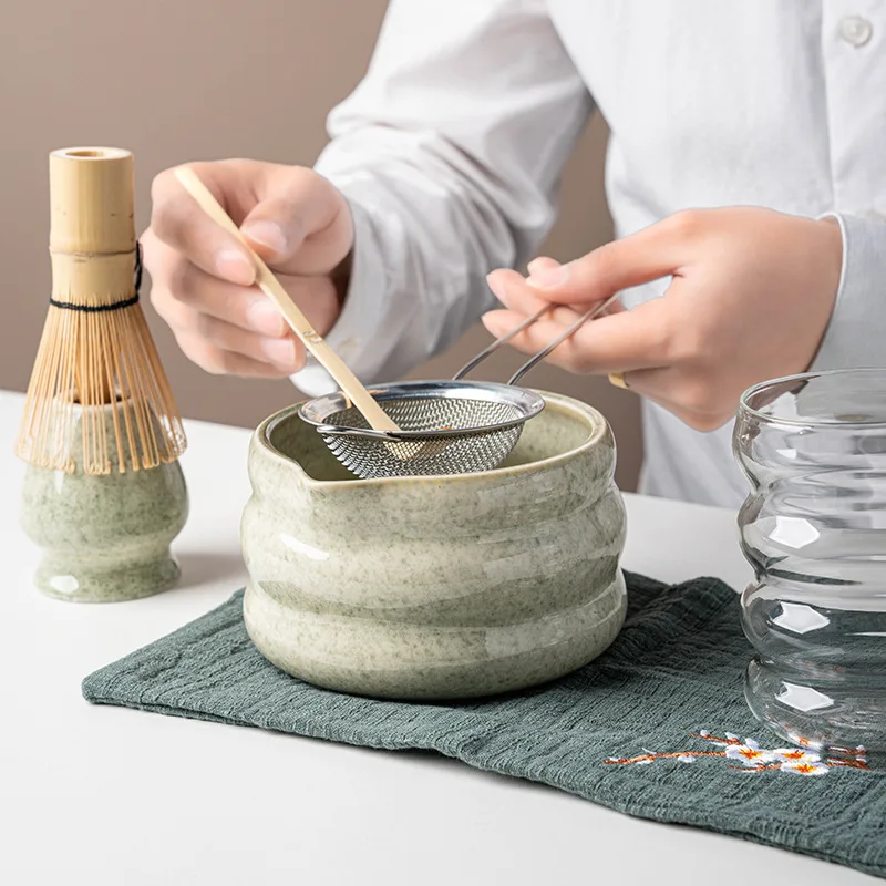 BespritGift Japanese Matcha Set 7pc - Glass Tea Cup Ceramic Bowl 100-Prong Bamboo Whisk Scoop Full Ceremony Tools Gift Box
BespritGift Japanese Matcha Set 7pc - Glass Tea Cup Ceramic Bowl 100-Prong Bamboo Whisk Scoop Full Ceremony Tools Gift Box