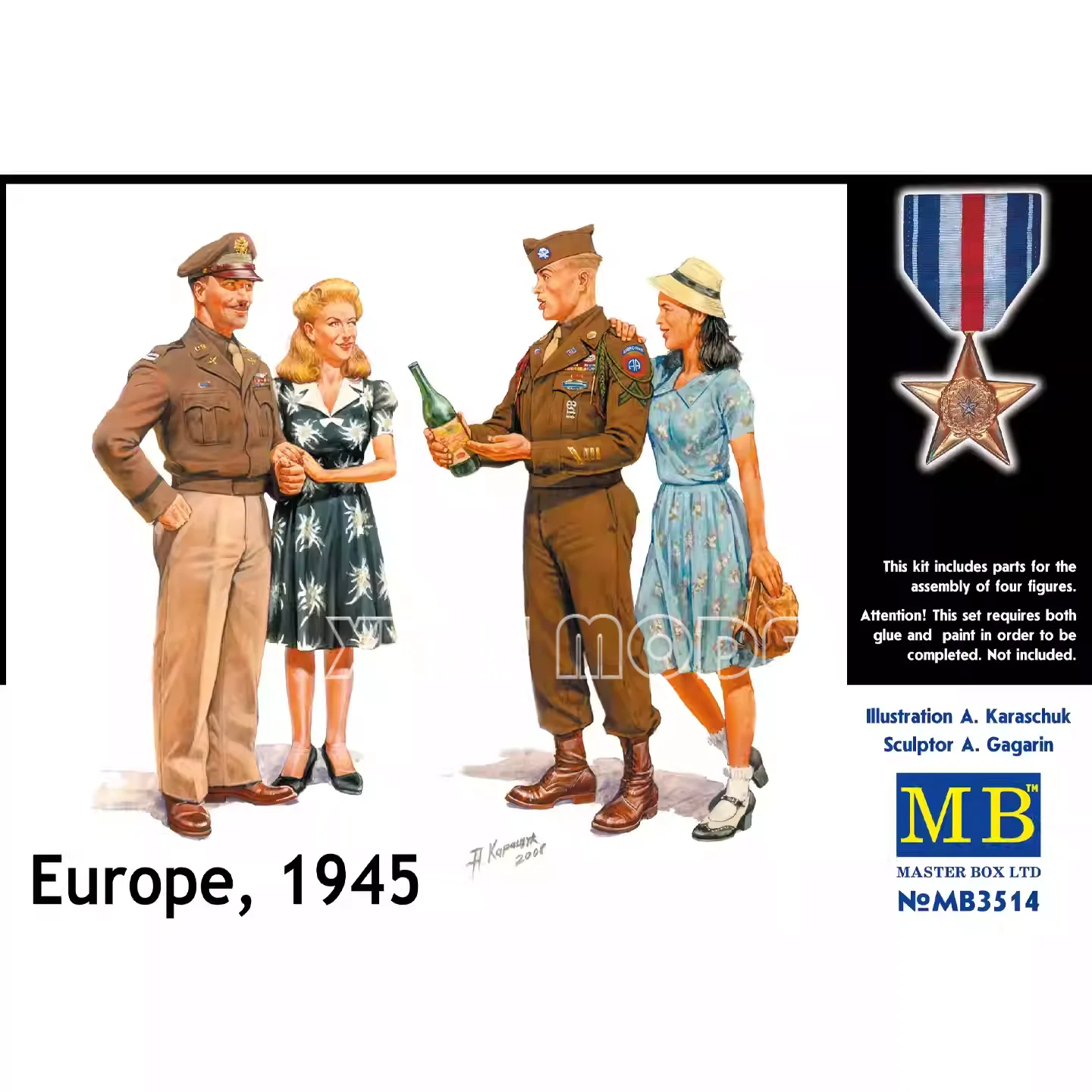 Master Box Plastic Assembled Model Kit MB3514 Europe, 1945 1/35
Master Box Plastic Assembled Model Kit MB3514 Europe, 1945 1/35