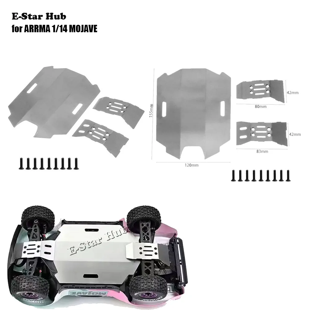 Stainless Steel Front and Rear Chassis Armor Protector Skid Plate for ARRMA 1/14 MOJAVE RC Climbing Car Truck
Stainless Steel Front and Rear Chassis Armor Protector Skid Plate for ARRMA 1/14 MOJAVE RC Climbing Car Truck