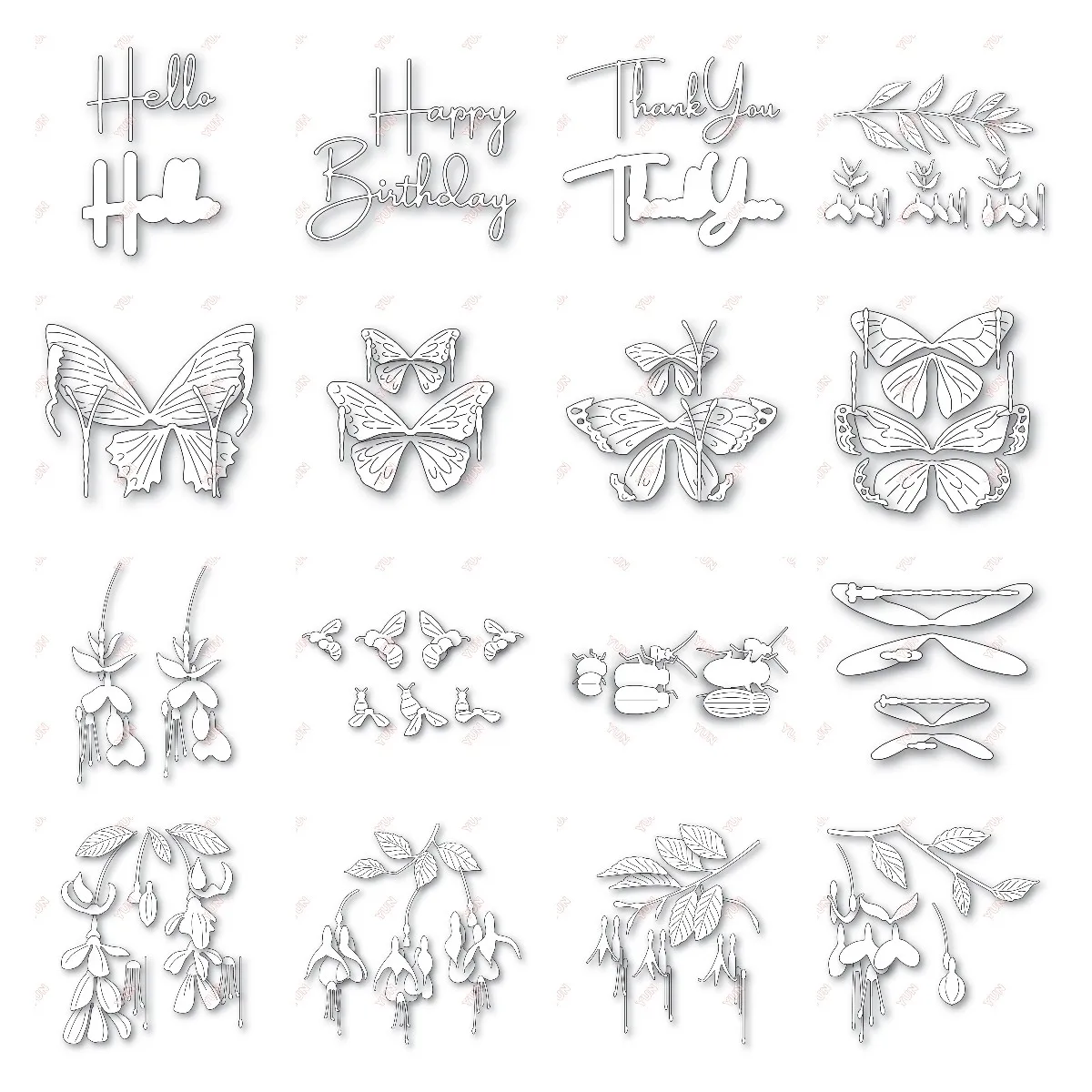 DIY Happy Birthday Card Molds Butterflies Beetles Bumblebe Dragonflies Flowers Metal Cutting Dies Diary Stencil Handmade Emboss
DIY Happy Birthday Card Molds Butterflies Beetles Bumblebe Dragonflies Flowers Metal Cutting Dies Diary Stencil Handmade Emboss