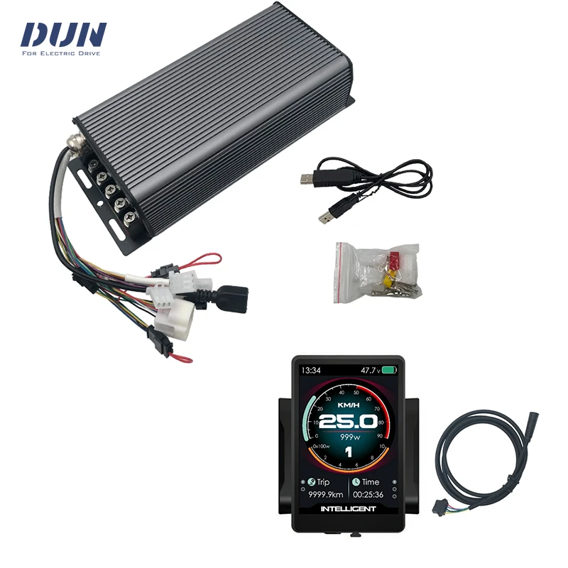 SVMC72200 NO.2 Protocol 48-72V 200A BLDC Controller with 860C Speedometer for 4000-5000W Spoke Hub Motor
SVMC72200 NO.2 Protocol 48-72V 200A BLDC Controller with 860C Speedometer for 4000-5000W Spoke Hub Motor