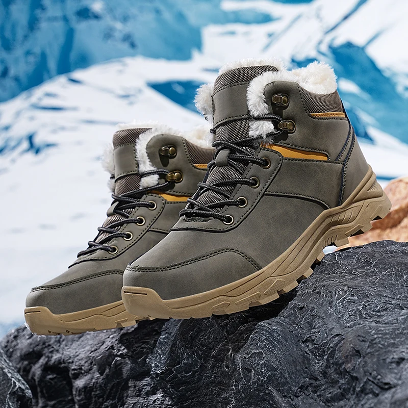 YUYIN Outdoor Hiking Shoes New Autumn and Winter High-Top Hunting Boots Thick-Soled Fleece-Lined Men's Snow Boots Hiking Boots
YUYIN Outdoor Hiking Shoes New Autumn and Winter High-Top Hunting Boots Thick-Soled Fleece-Lined Men's Snow Boots Hiking Boots