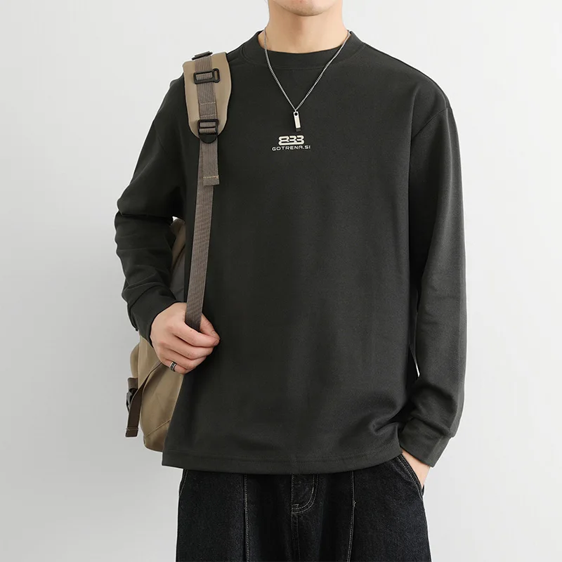 Spring Autumn round Ne Sweatirt Men's Long Sve Loose Casual High-End Feeling T-irt Faionable Youth Long irt
Spring Autumn round Ne Sweatirt Men's Long Sve Loose Casual High-End Feeling T-irt Faionable Youth Long irt