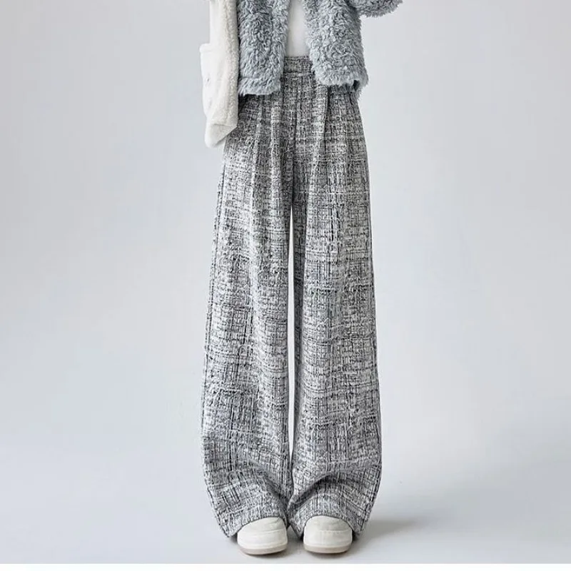 Осенние и зимние женские брюки с клейким рисом в стиле ретро, свободные вертикальные прямые повседневные широкие брюки в корейском стиле
Осенние и зимние женские брюки с клейким рисом в стиле ретро, свободные вертикальные прямые повседневные широкие брюки в корейском стиле