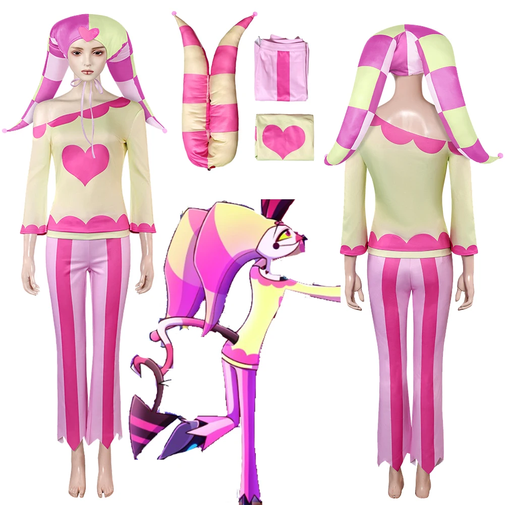 Fizzarolli Helluva Cos Boss Cosplay Fantasia Pink Love Set Costume Disguise For Female Women Adult Halloween Carnival Party Suit
Fizzarolli Helluva Cos Boss Cosplay Fantasia Pink Love Set Costume Disguise For Female Women Adult Halloween Carnival Party Suit