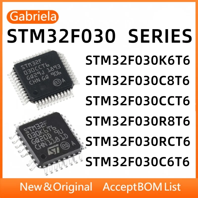 Микрокомпьютерный IC-чип STM32F030K6T6 STM32F030C8T6 STM32F030CCT6 STM32F030R8T6 STM32F030RCT6 STM32F030C6T6
Микрокомпьютерный IC-чип STM32F030K6T6 STM32F030C8T6 STM32F030CCT6 STM32F030R8T6 STM32F030RCT6 STM32F030C6T6