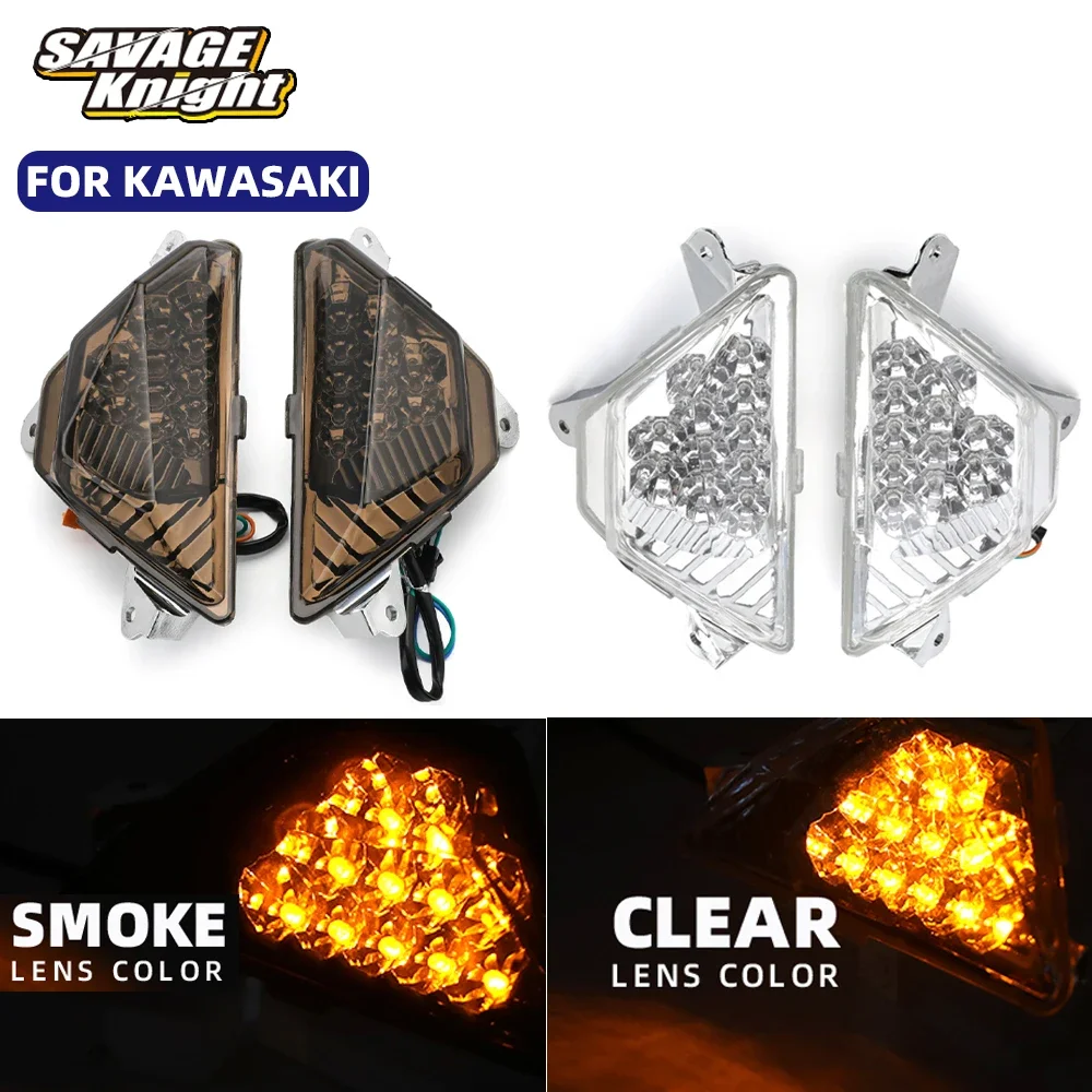 Передний светодиодный поворотный сигнал для KAWASAKI NINJA 250 300 400 650 1000SX ZX6R ZX25R Z1000SX ER6F, лампа для мотоцикла, мигающий индикатор
Передний светодиодный поворотный сигнал для KAWASAKI NINJA 250 300 400 650 1000SX ZX6R ZX25R Z1000SX ER6F, лампа для мотоцикла, мигающий индикатор