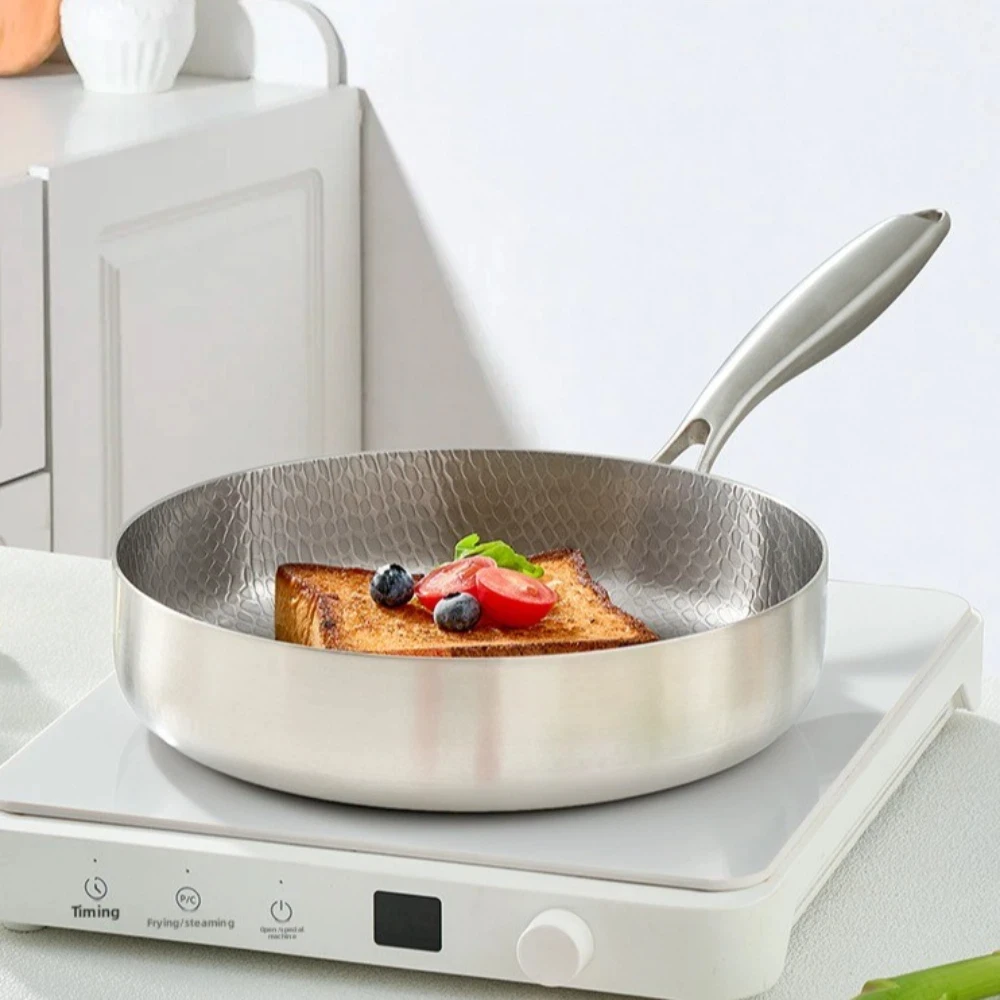 Ручная кованая сковорода с рисунком молотка, титановая сталь, сковорода без покрытия с антипригарным покрытием, пищевая посуда, горшок для жареного стейка
Ручная кованая сковорода с рисунком молотка, титановая сталь, сковорода без покрытия с антипригарным покрытием, пищевая посуда, горшок для жареного стейка