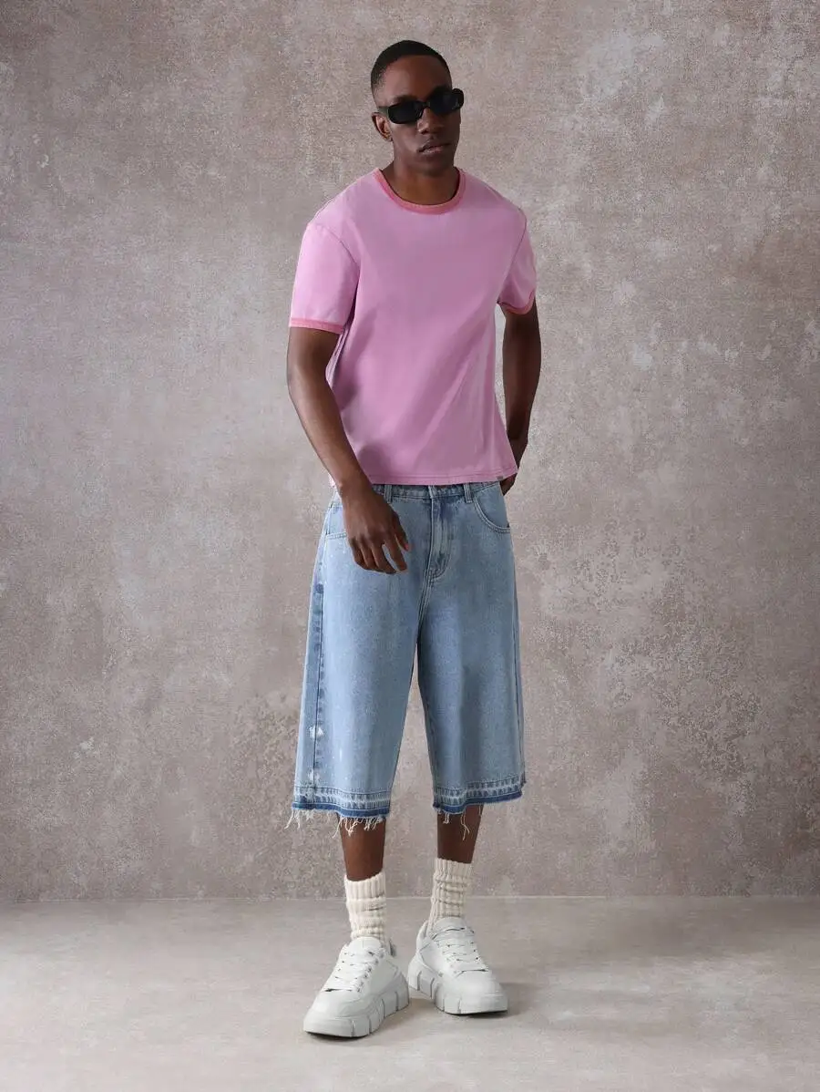Lightweight Cropped Short Sleeve Tee For Summer Street Style Minimalist Urban Casual Wear Breathable Slim Fit Daily Top
Lightweight Cropped Short Sleeve Tee For Summer Street Style Minimalist Urban Casual Wear Breathable Slim Fit Daily Top